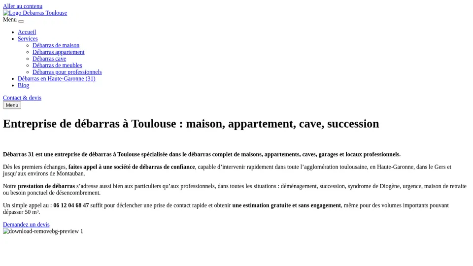 Aperçu du site de Débarras 31