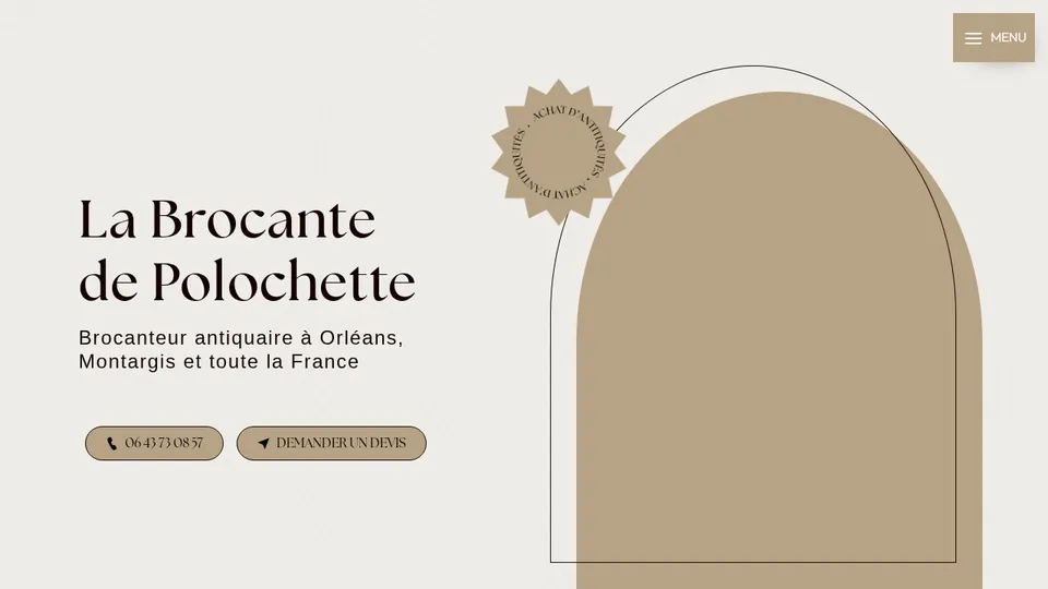 Aperçu du site de La Brocante de Polochette
