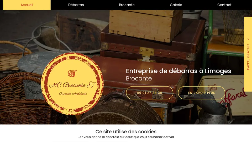Aperçu du site de MC Brocante 87