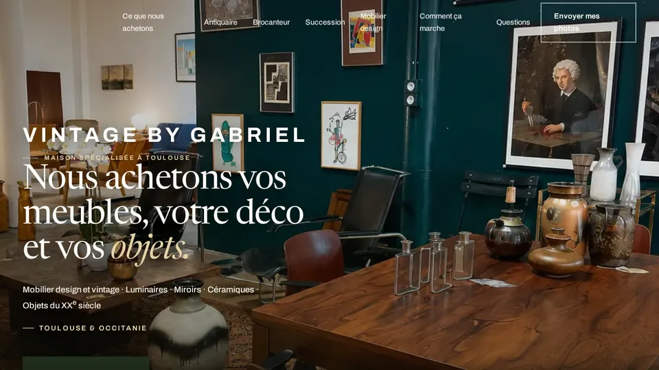 Aperçu du site de Vintage by Gabriel