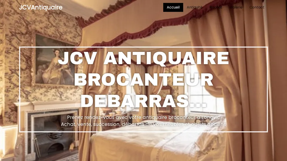 Aperçu du site de JCV Antiquités Brocante