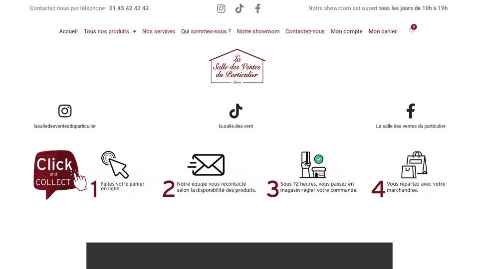 Aperçu du site de La Salle des Ventes du Particulier