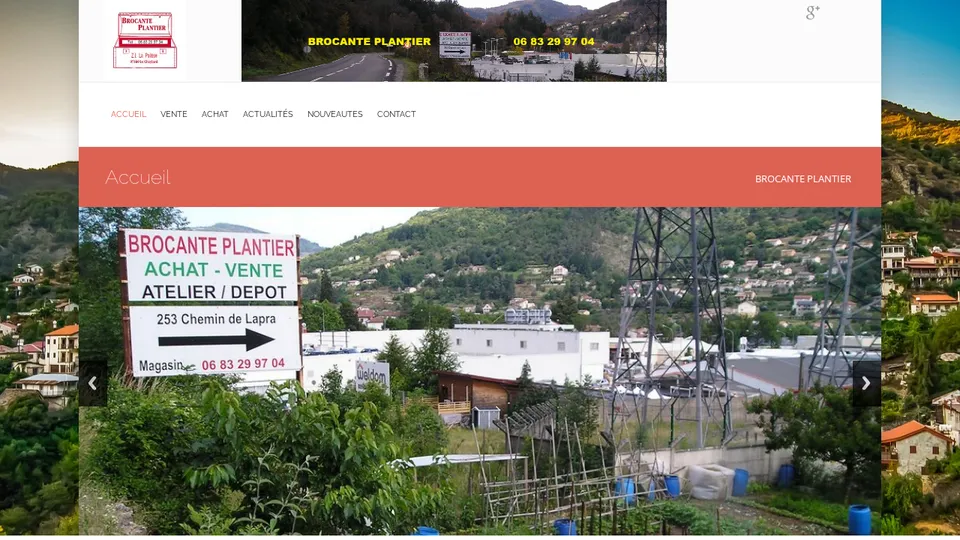 Aperçu du site de Brocante Plantier — Nicolas Plantier