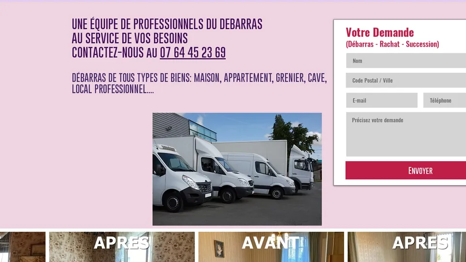 Aperçu du site de Bourgogne Débarras