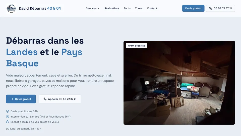 Aperçu du site de David Débarras