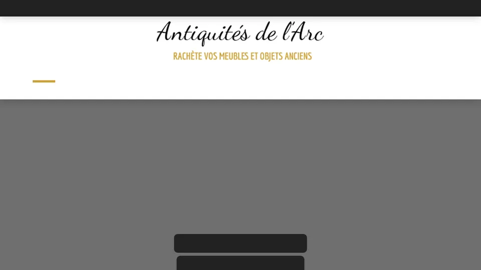 Aperçu du site de Antiquités de l’Arc — Mickaël Stéphan