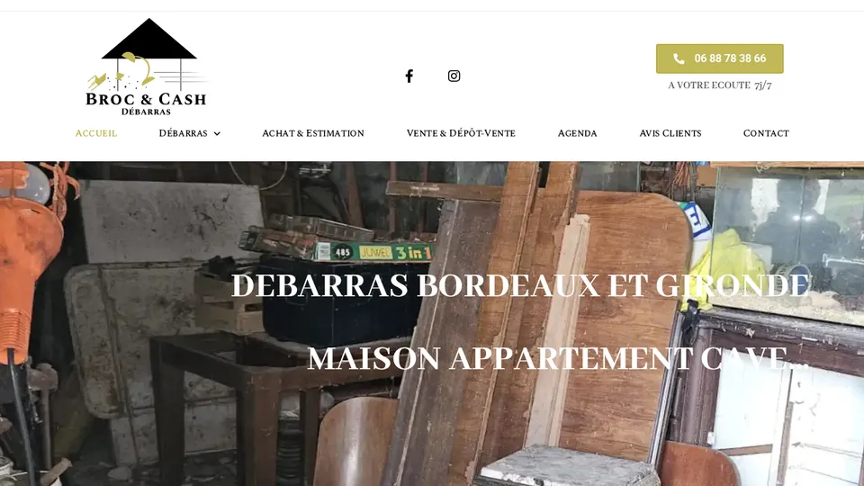 Aperçu du site de Broc & Cash