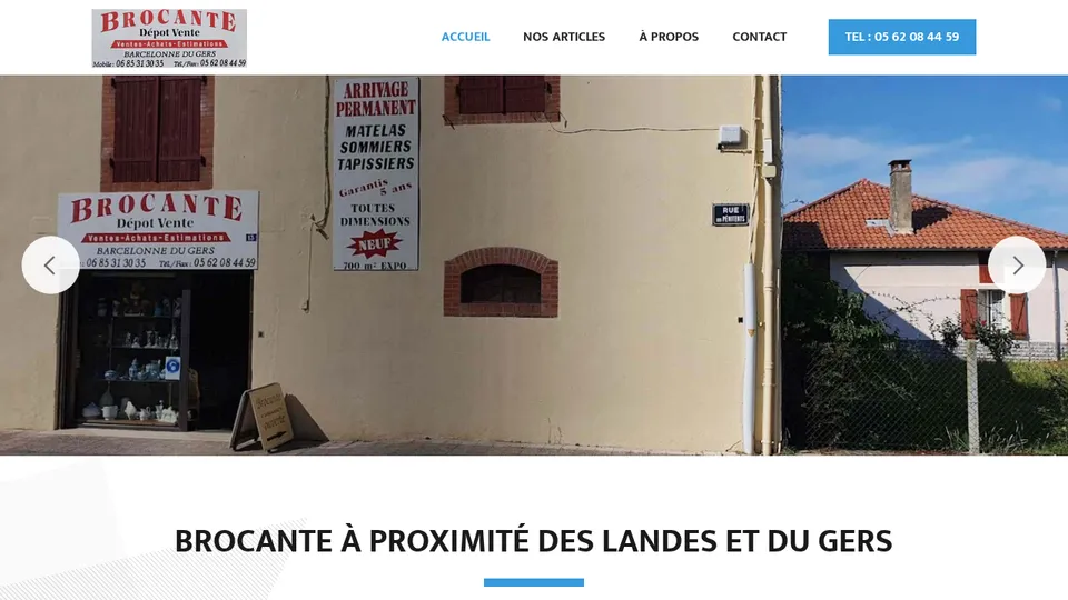 Aperçu du site de Stop Affaires — Brocante de Barcelonne-du-Gers