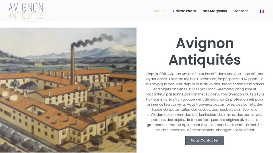 Aperçu du site de Avignon Antiquités — Avignon
