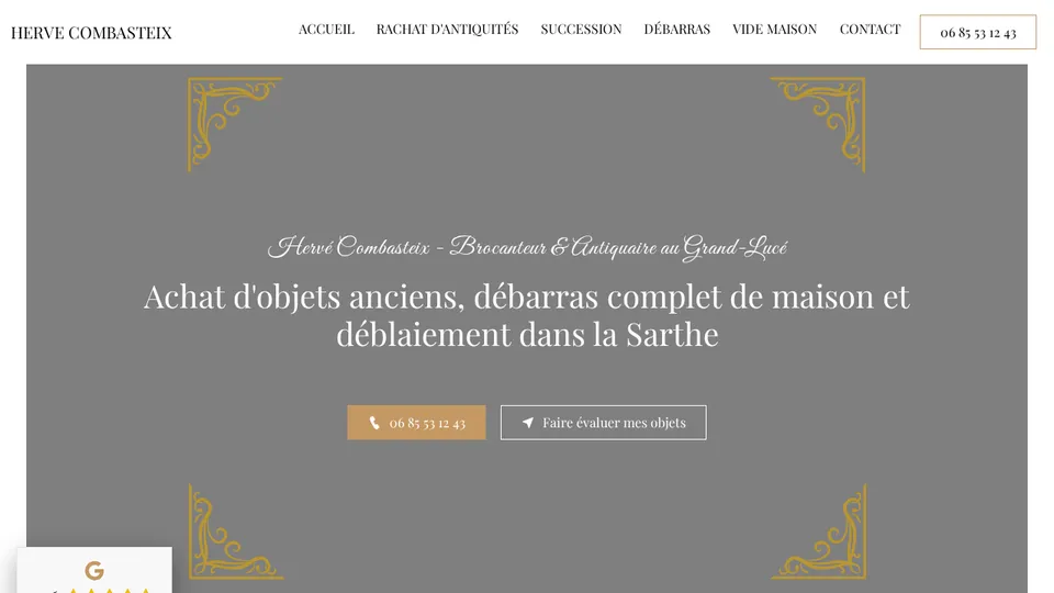 Aperçu du site de Hervé Combasteix