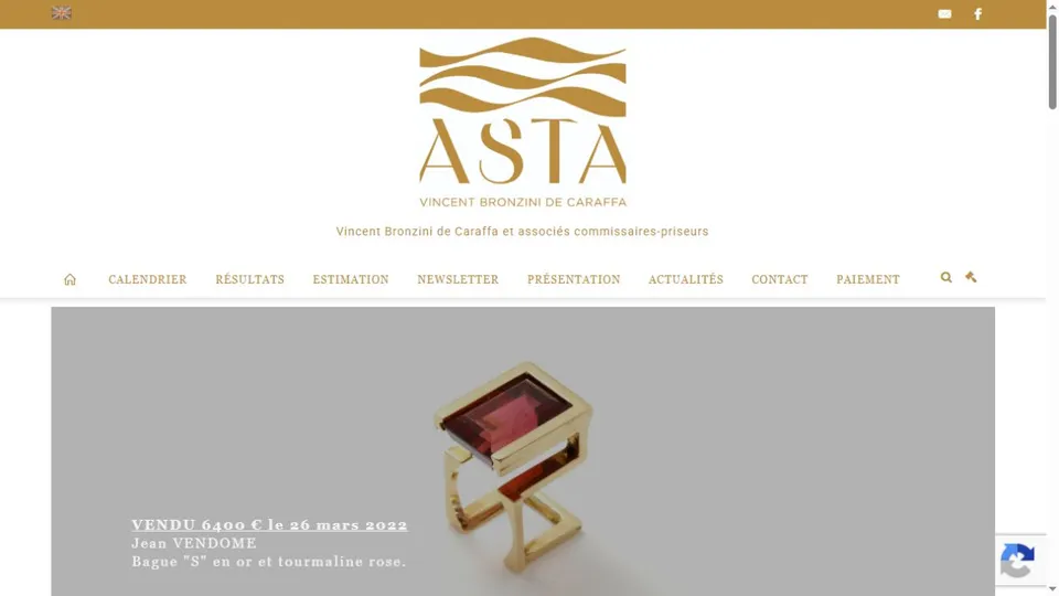 Aperçu du site de ASTA Enchères