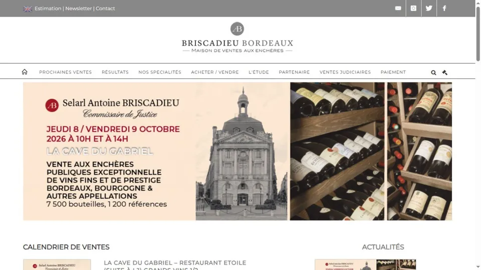 Aperçu du site de Briscadieu Bordeaux