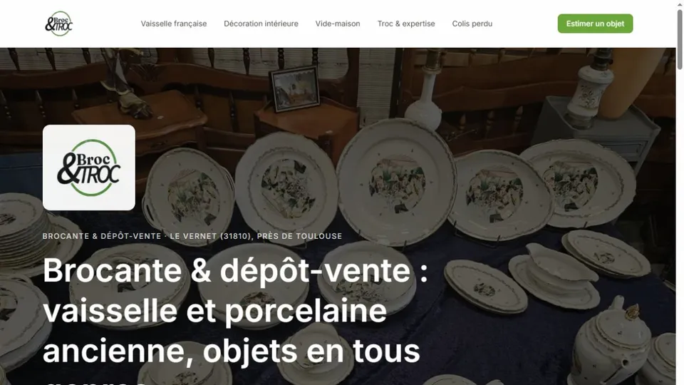 Aperçu du site de Broc & Troc