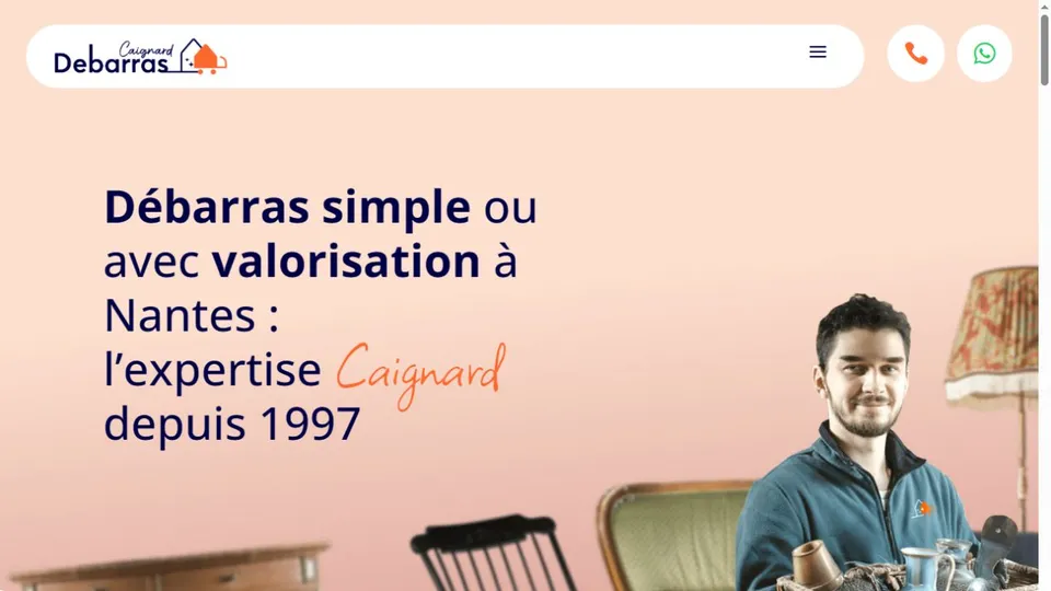 Aperçu du site de Caignard Antiquités Débarras