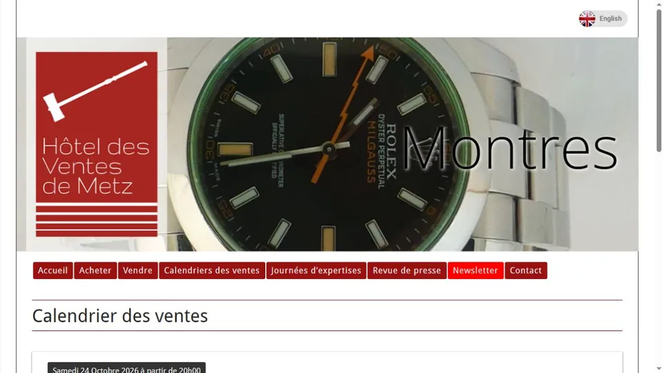 Aperçu du site de Hôtel des ventes de Metz